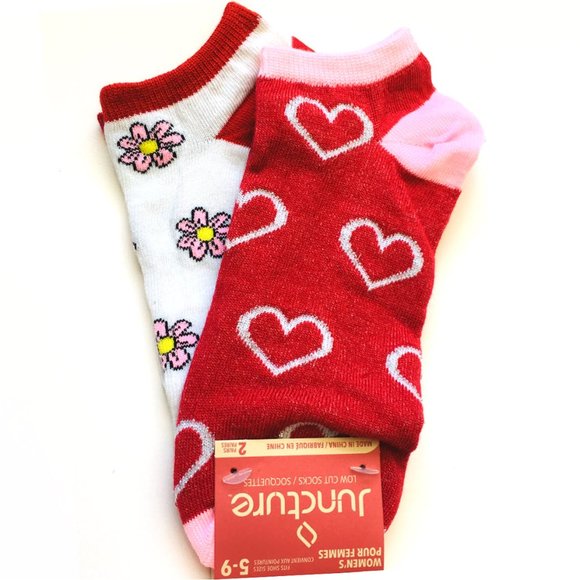 Accessories - *3/$15* Sparkly Hearts + Flowers Socks